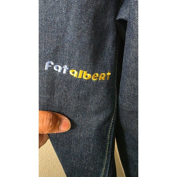 Fubu Platinum Fat Albert Denim Jacket Embroidered Cartoon Graphics Size XL - Picture 12 of 12